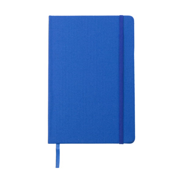 	blue A5 notebook from the front