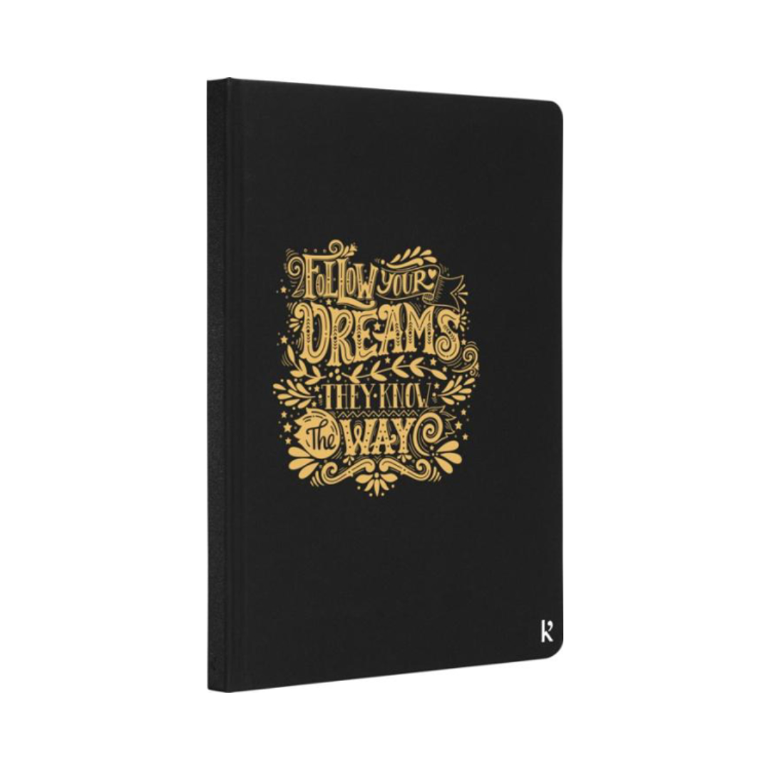 Karst A5 hardcover notebook in Black with print