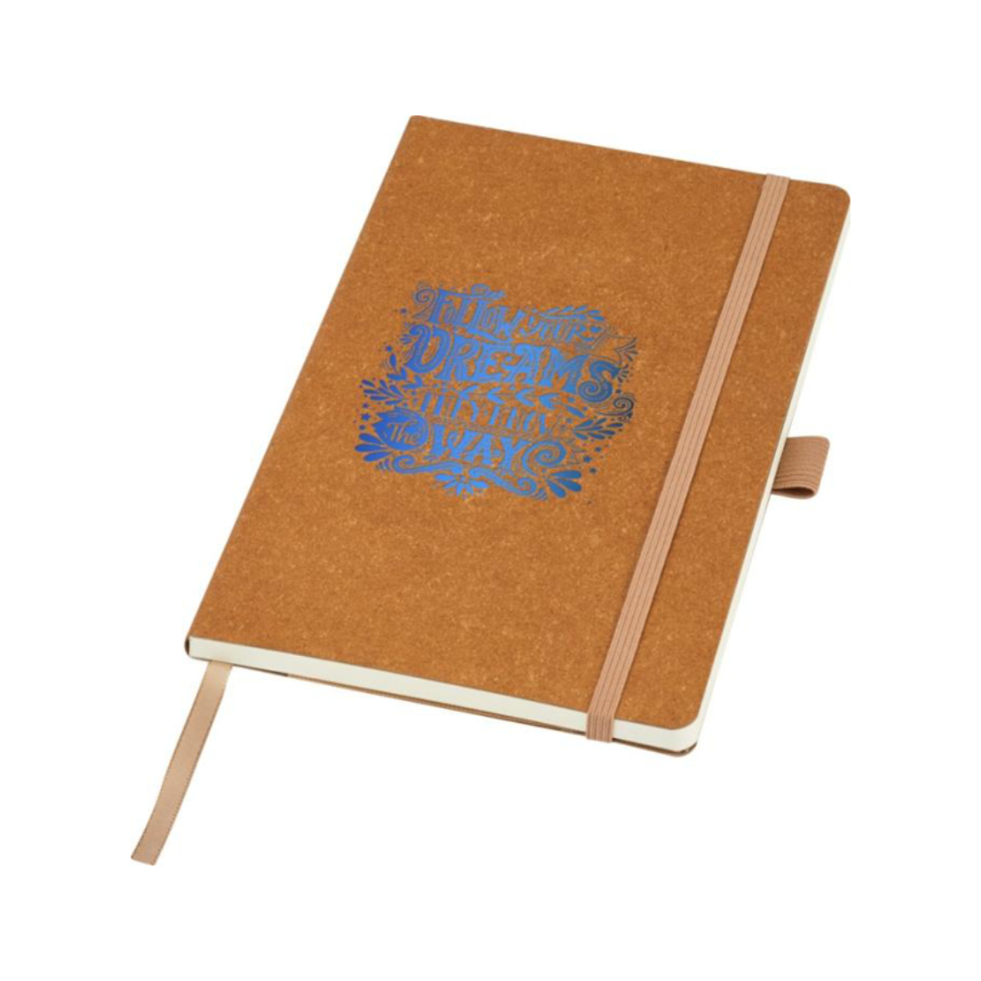recycled leather Notebook with print