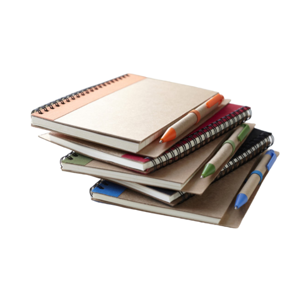 group image of recycled notebooks