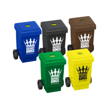 Show details for Wheelie Bin Pencil Sharpener Wheelie Bin Pencil Sharpener in various different colours