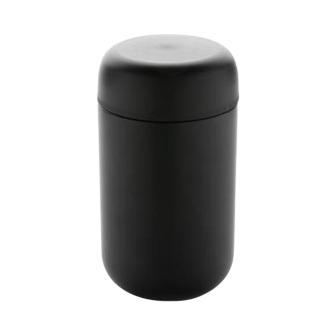 	black cylinder flask