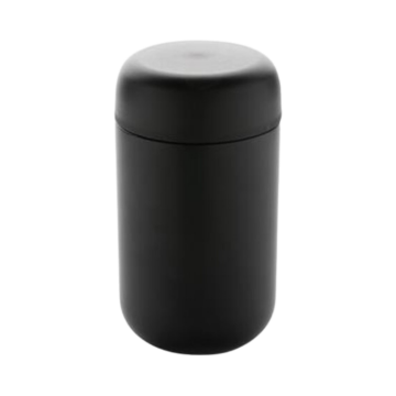 Show details for Recycled stainless steel vacuum tumbler 	black cylinder flask