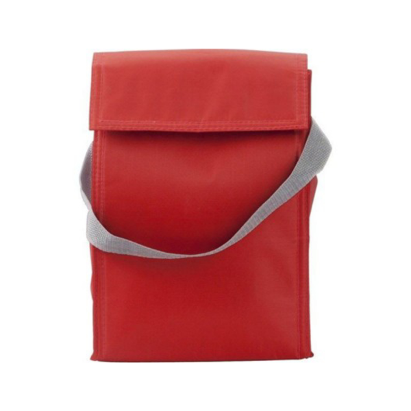 school cooler bag in red