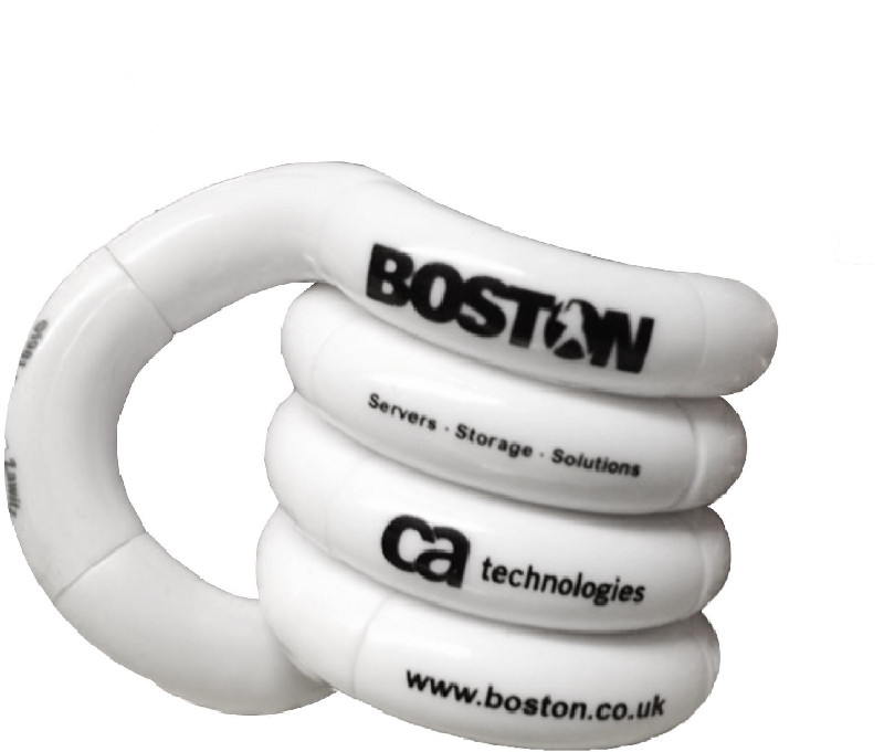 Tangle in white with branding