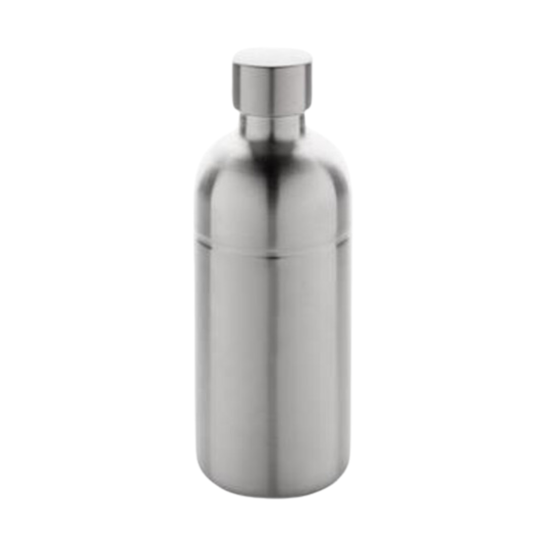 	Silver stainless steel bottle