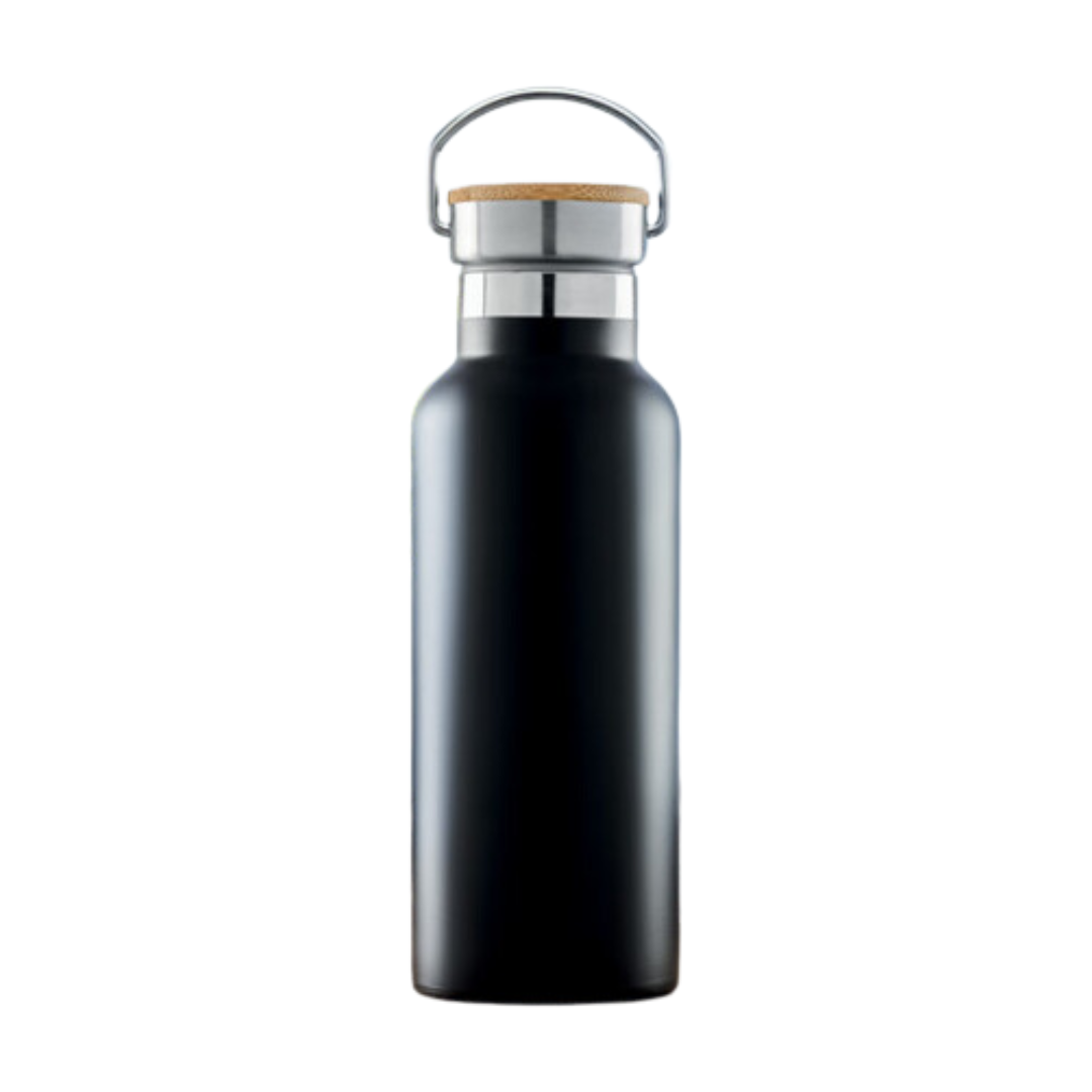 Helsinki Stainless Steel Flask In Black