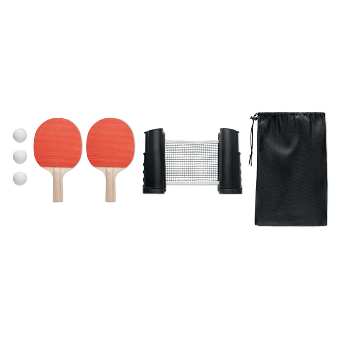 an image showing all componants of the ping pong set