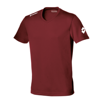 Show details for Jersey Team EVO Short sleeve Jersey Team EVO in burgundy with Taped V neck and 1 colour print logo on right shoulder and left arm sleeve