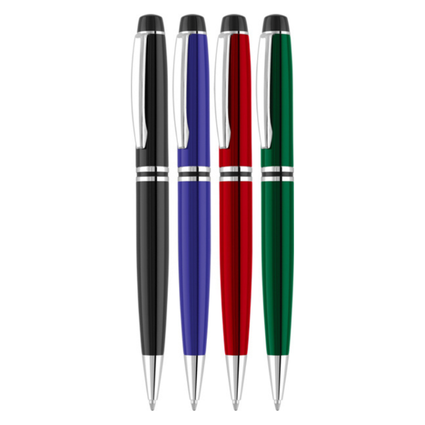 Churchill Ballpen in black, blue, red and green