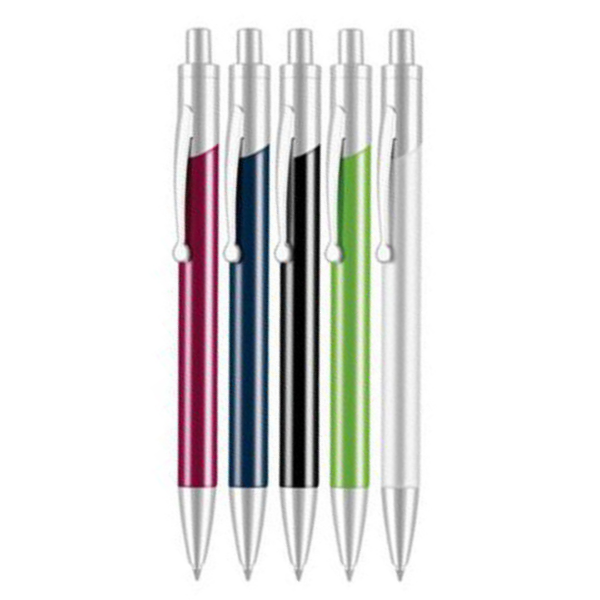 Push action plastic pen in a range of colours