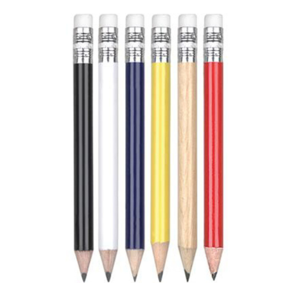 Mini wooden pencil with eraser group