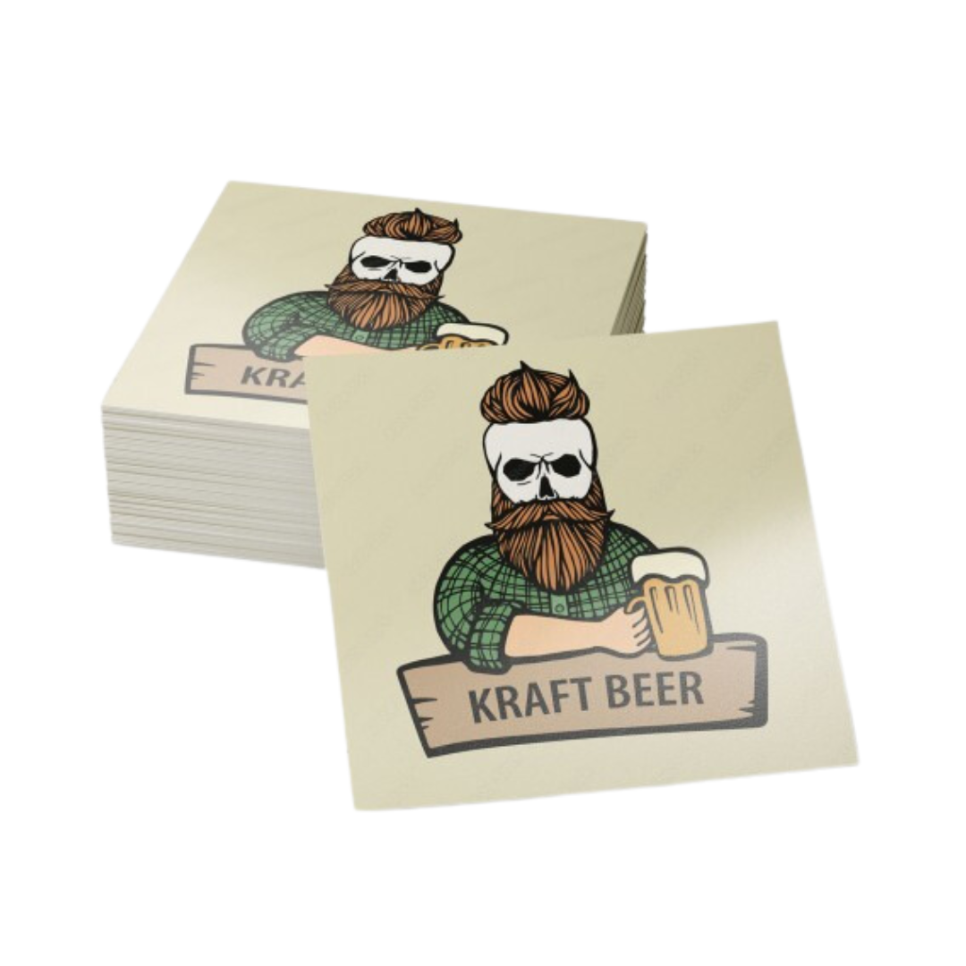 Stack of Square Vinyl Stickers