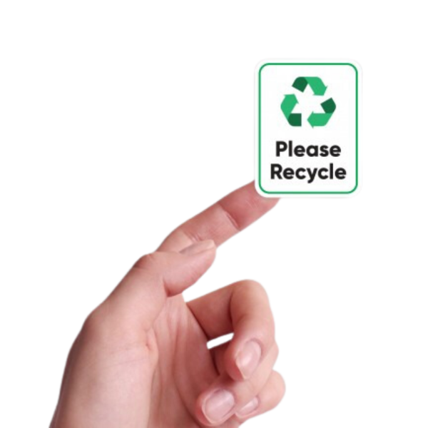 recycled paper sticker