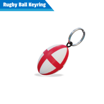 Show details for Rugby Ball Keyring Single rugby ball keyring