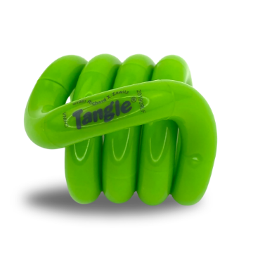 Show details for Green Tangle Toy solid green tangle coiled