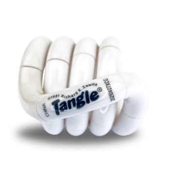 Show details for White Tangle Toy 	solid white tangle coiled