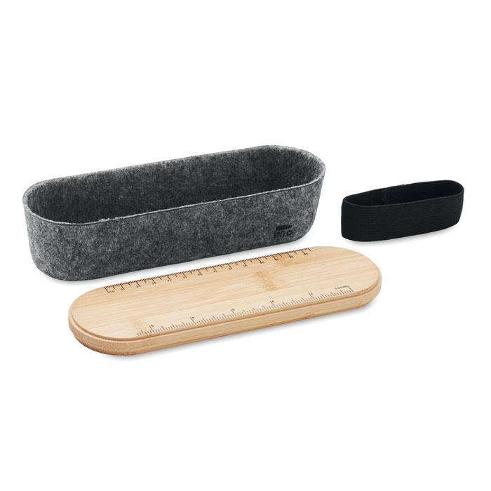 Bamboo lid with ruler on the underside