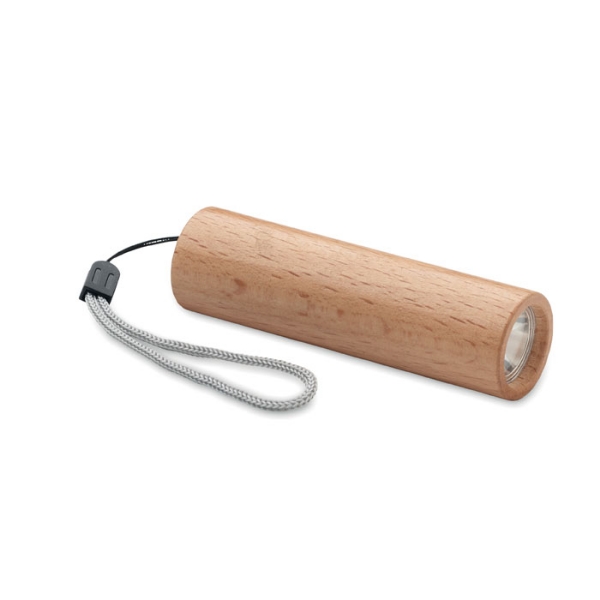 Beech wood rechargable torch