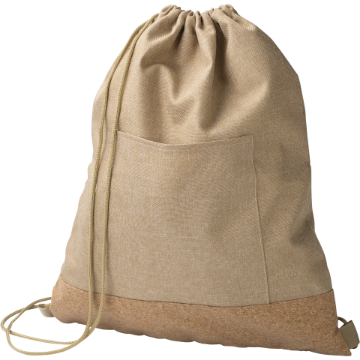Show details for RPET & Cork Drawstring Bag RPET Drawstring Bag with cork base