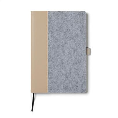 Grey recycled felt notebook