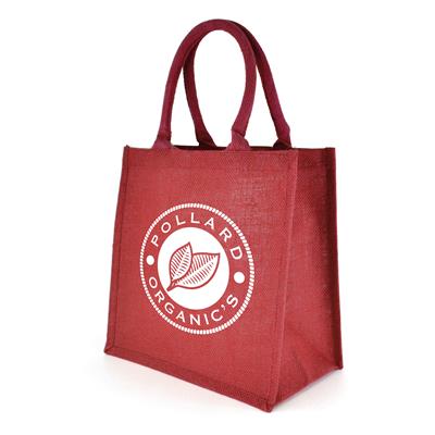 Red Medium Coloured Halton Shopper with print