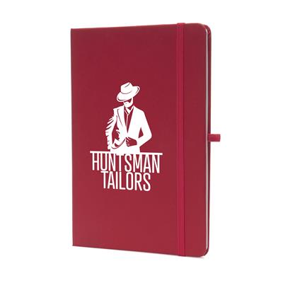 Red A5 Recycled Notebook with print