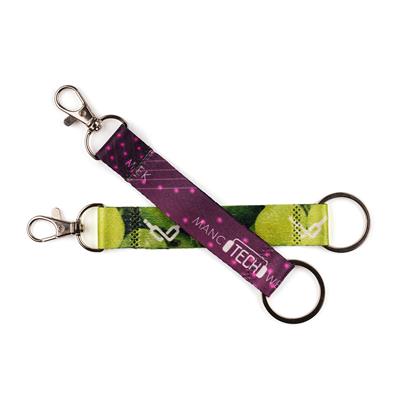 double sided RPET Lanyard Keyring
