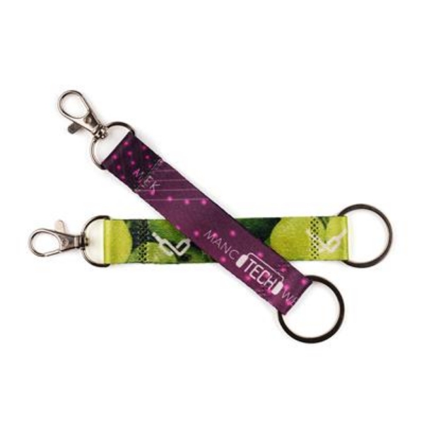 double sided RPET Lanyard Keyring