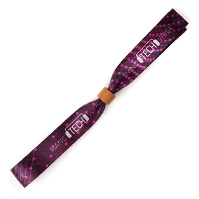 RPET Wristband With Wooden bead and print	