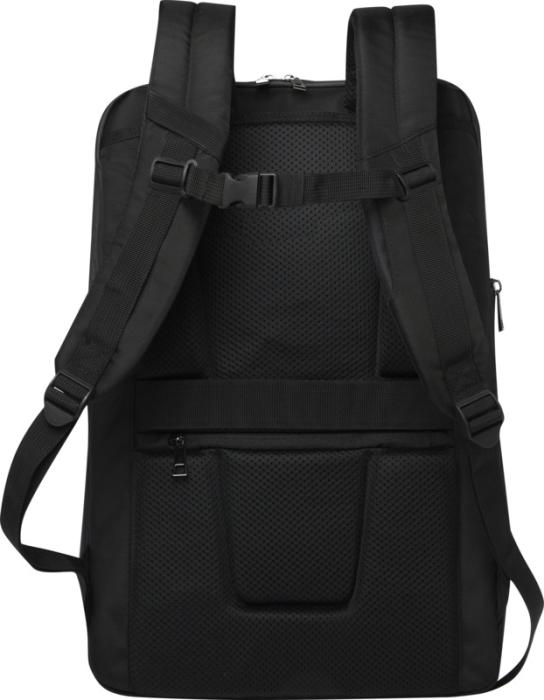 back of recycled expandable laptop backpack