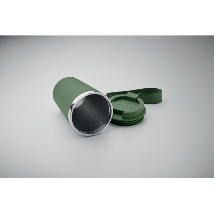 Dark Green Recycled Steel Double Wall Tumbler	