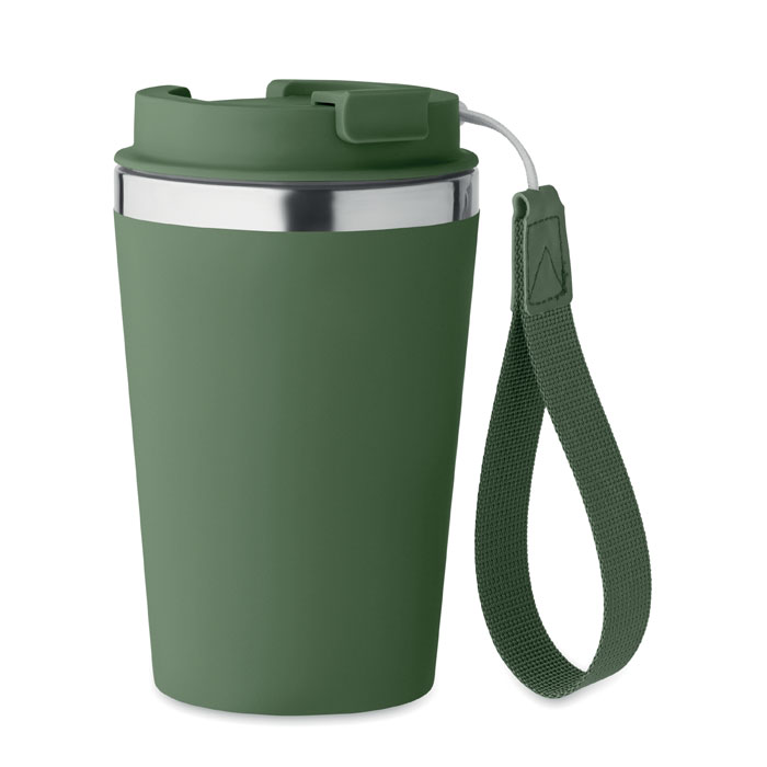 Dark Green Recycled Steel Double Wall Tumbler