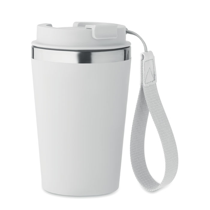 White Recycled Steel Double Wall Tumbler