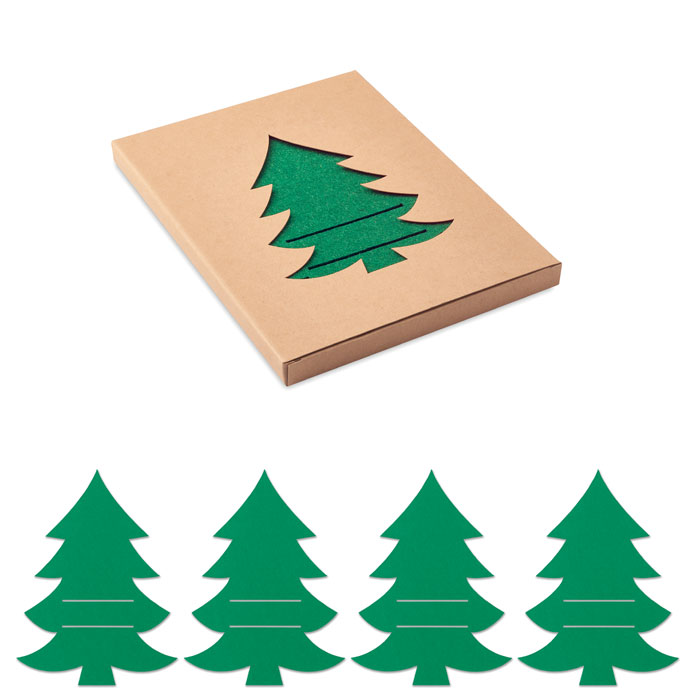 Green RPET felt cutlery holders