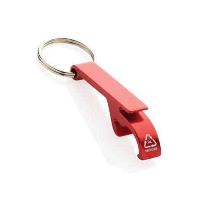 Red Recycled Aluminum Bottle & Can Opener