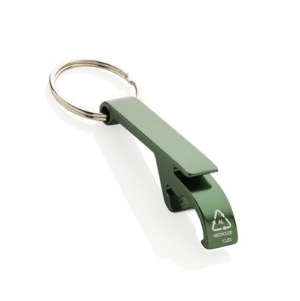 Green Recycled Aluminum Bottle & Can Opener