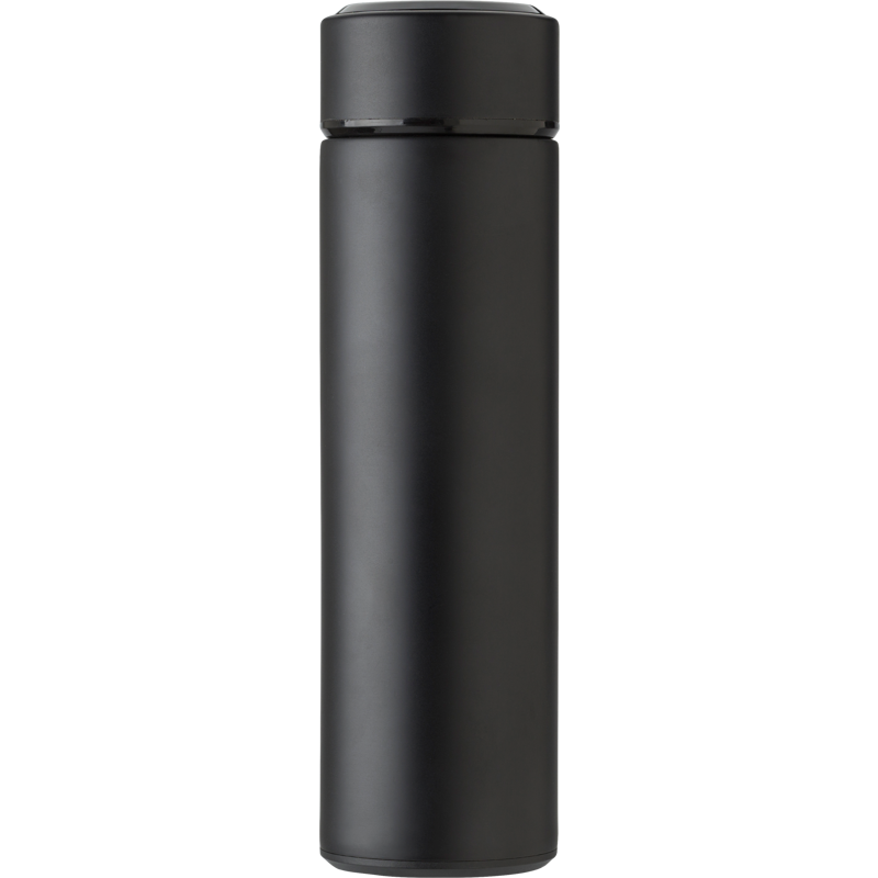 Black Stainless steel thermos bottle with LED display