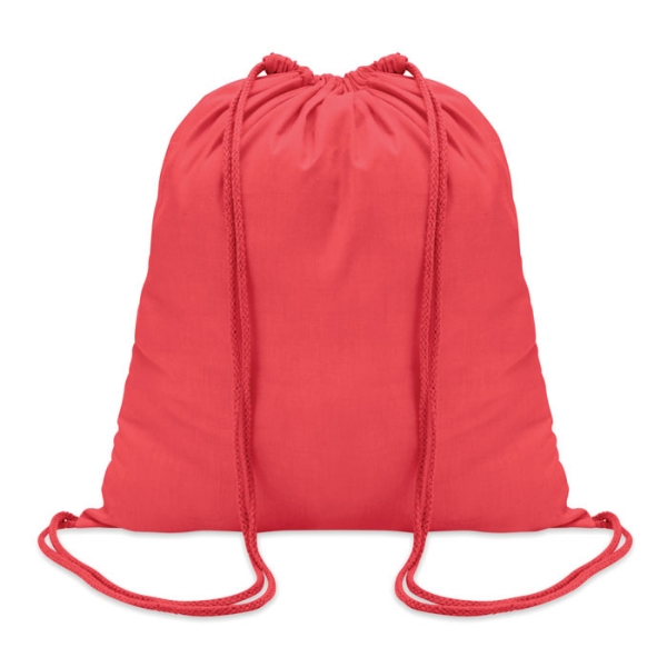 cotton drawstring bag in red