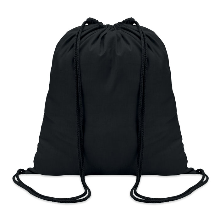cotton drawstring bag in black