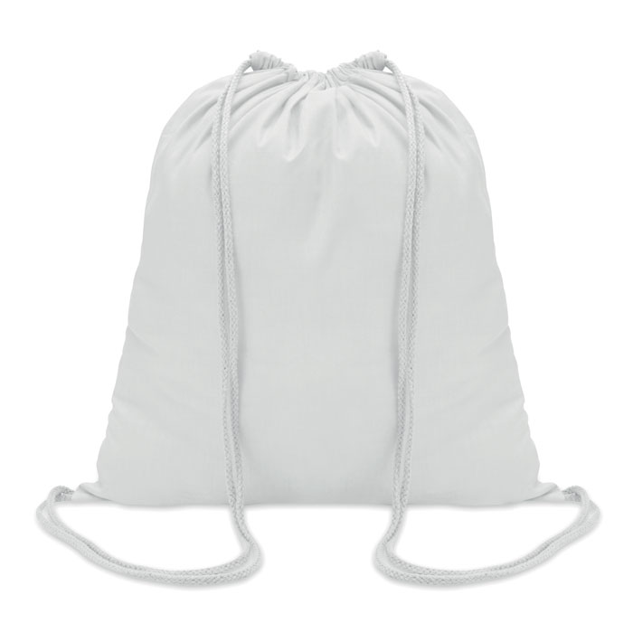 cotton drawstring bag in white