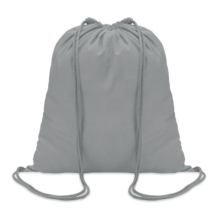 cotton drawstring bag in grey