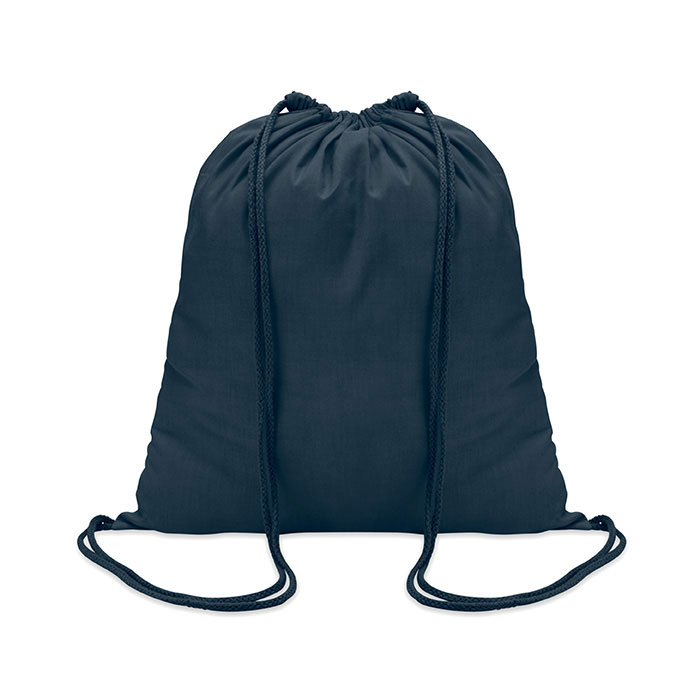 cotton drawstring bag in navy