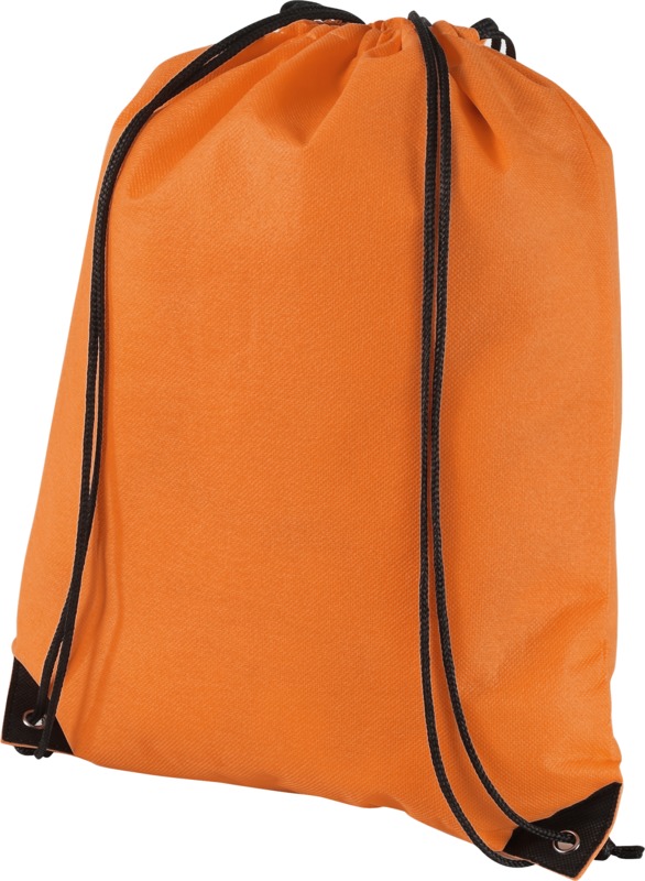 Evergreen non-woven drawstring bag in orange