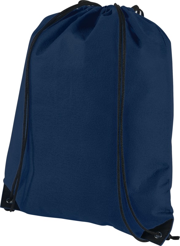 Evergreen non-woven drawstring bag in navy