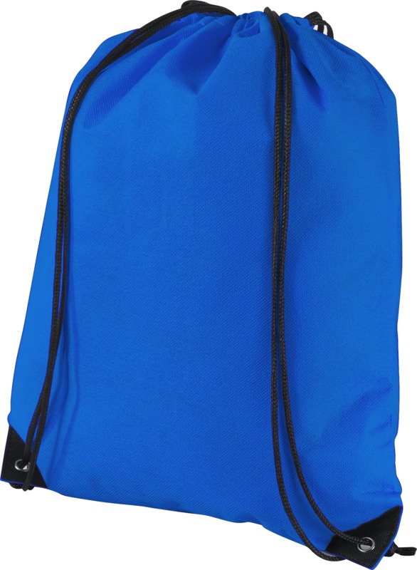 Evergreen non-woven drawstring bag in royal blue