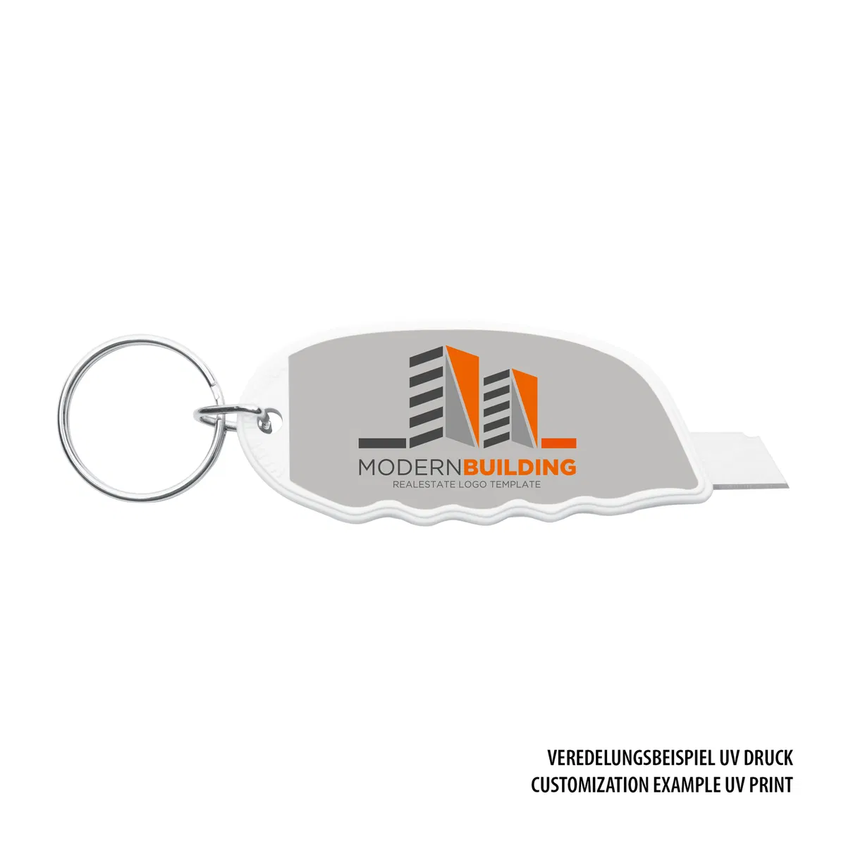 White Key Ring Cutter with print