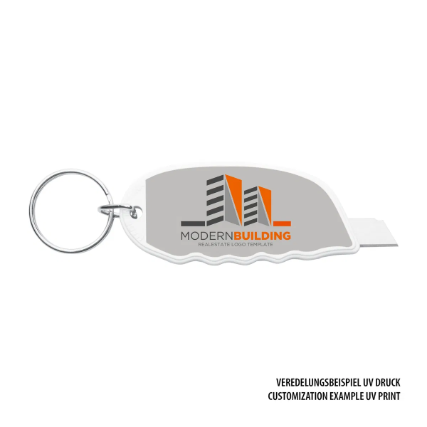 White Key Ring Cutter with print