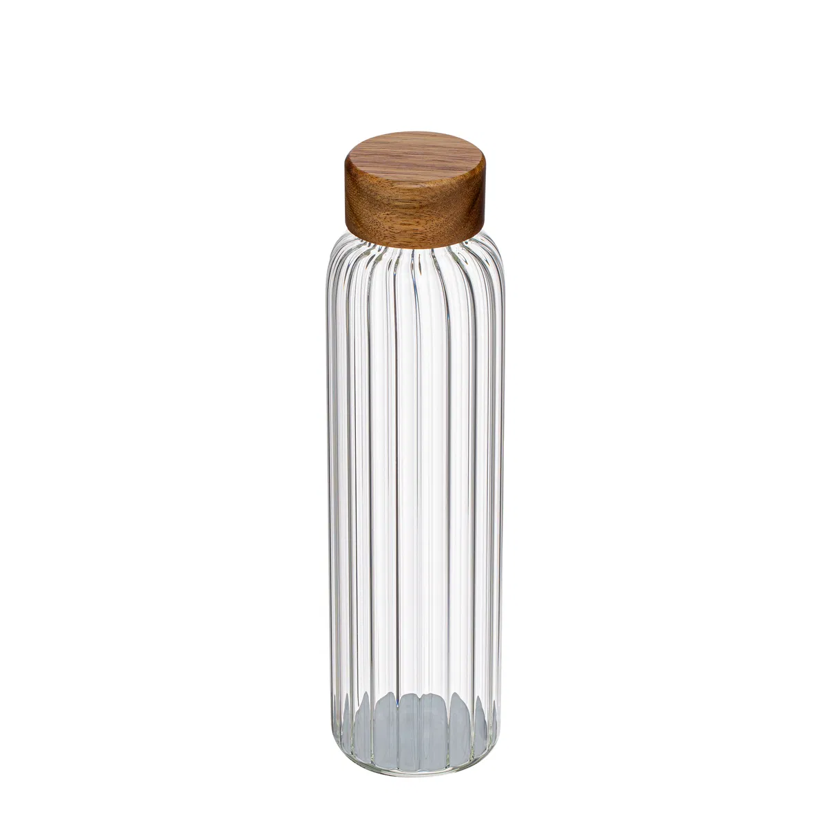 Glass Bottle With Acacia Lid