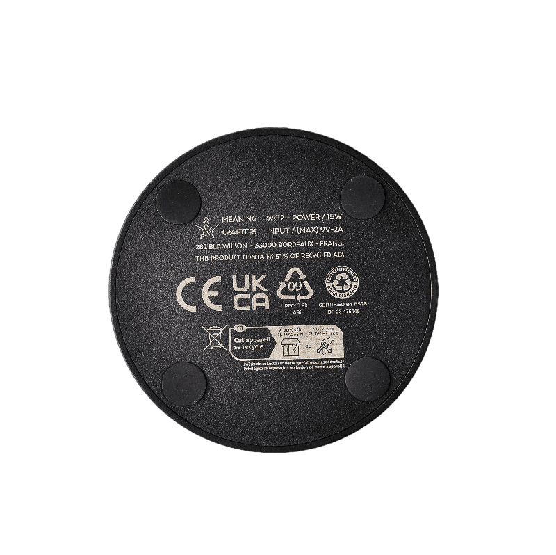 Back of Eco Wireless Charging Pad	